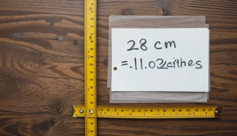 How Many Inches Are in 28 cm?